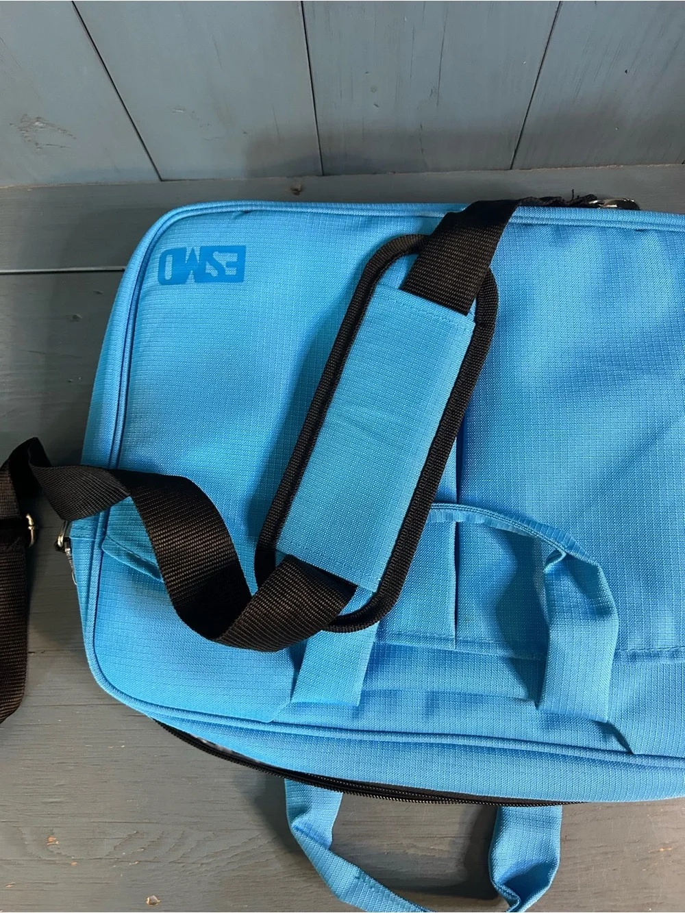 ESMT Light Baby Blue Men's Travel Briefcase or Computer Laptop Crossbody Bag